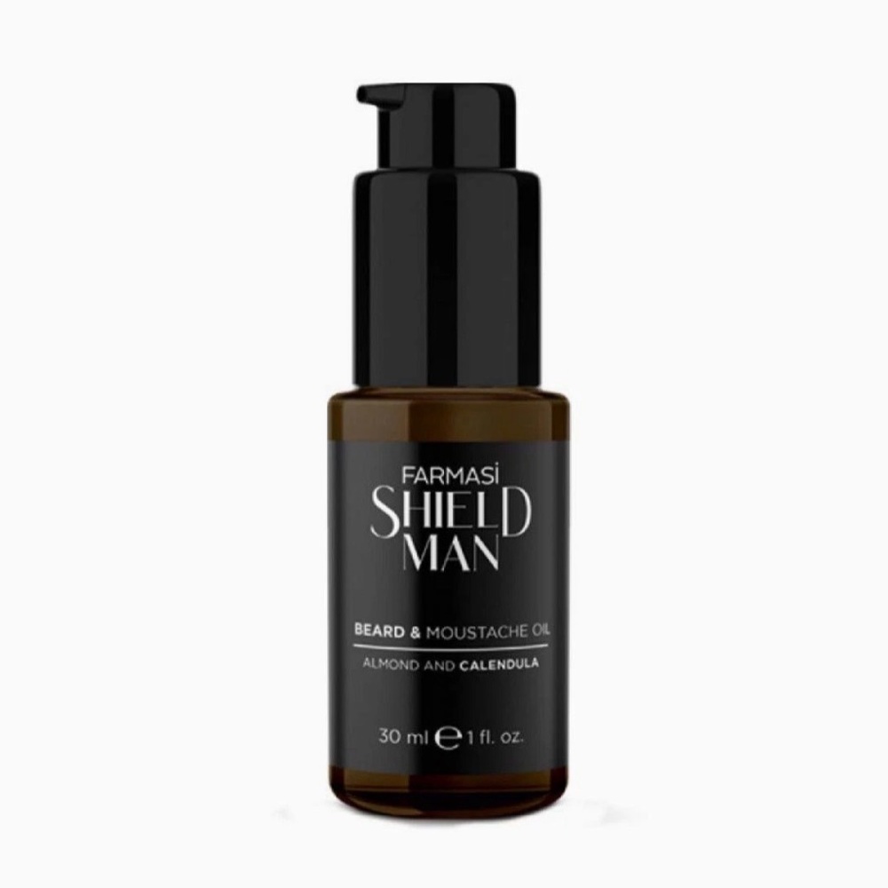Farmasi Shield Man Beard & Moustache Oil - Black and Brown Bottle